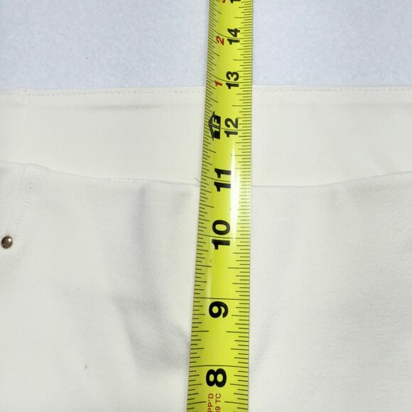 Rafaella Comfort Women's Pull-on Elastic Waist High Rise Ivory Ponte Pants Sz 36 - Picture 8 of 11